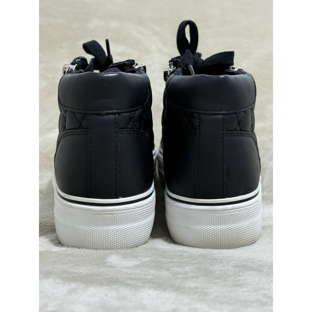 Steve Madden Decaff Black Quilted High Top Sneakers Women's Size 8 - Picture 3 of 6